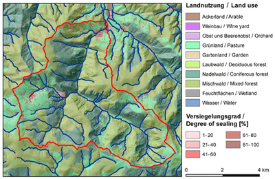 Brugga - Landnutzung und Versiegelung